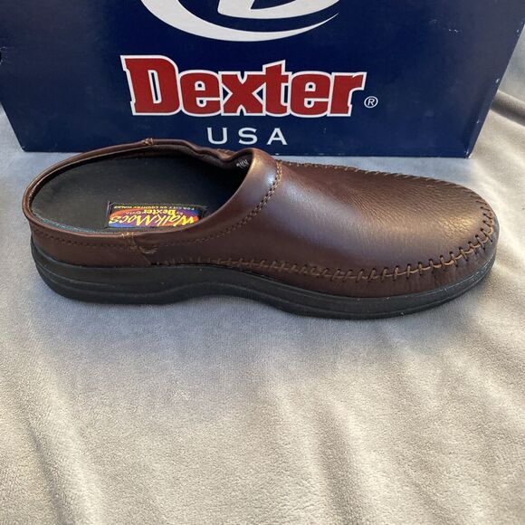 Walk Mocs By Dexter Size 7 1/2M Vintage Made In USA Slip On Leather - Picture 7 of 16
